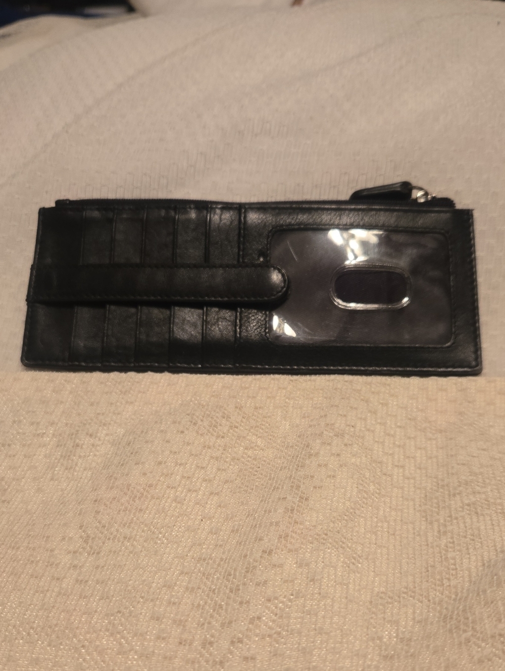 Black Leather Credit/Gift Card Holder/ Wallet